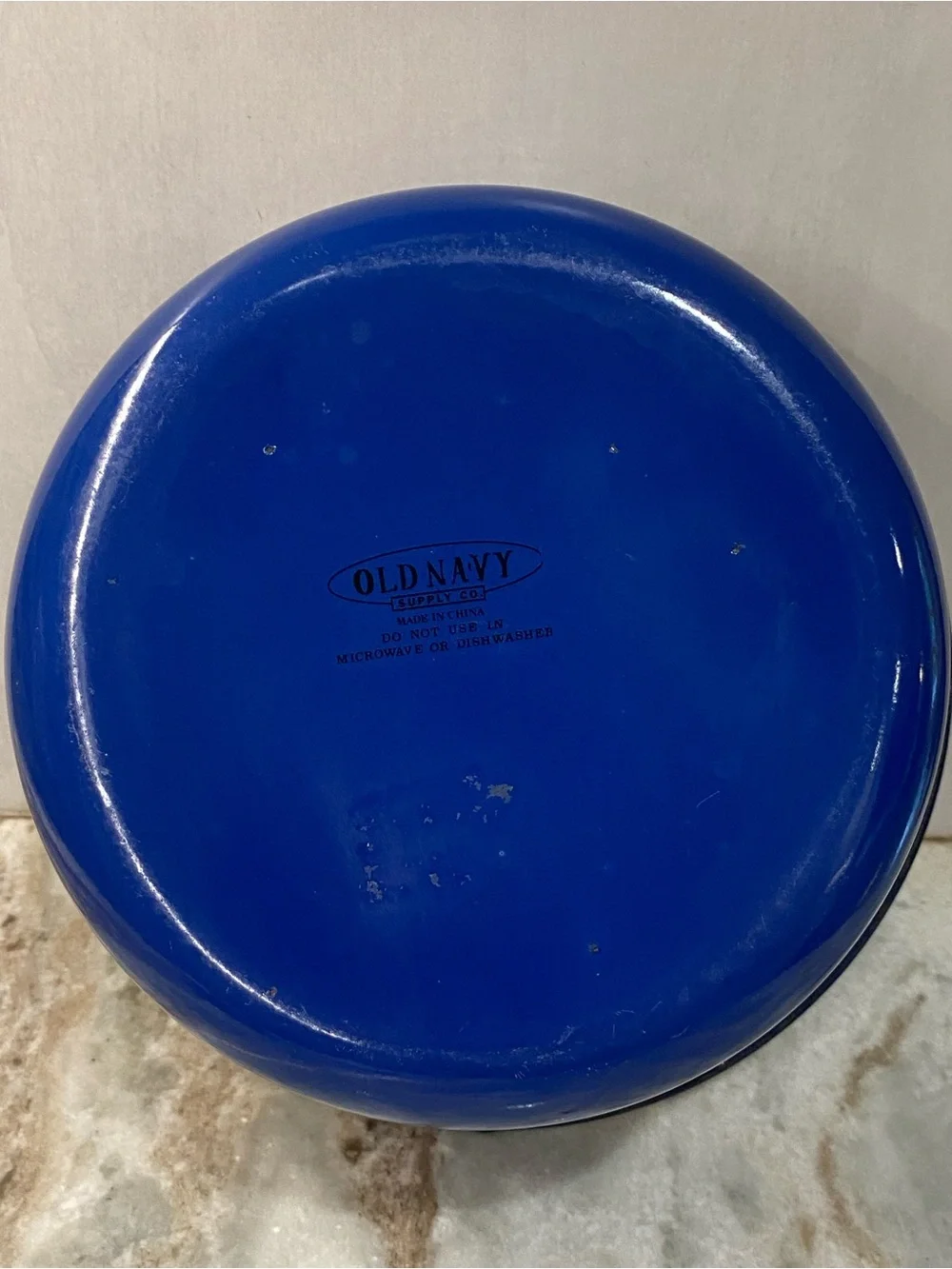 Vintage Old Navy Pop Art Enamel Spaghetti Bowl